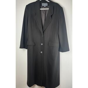VTG Bromley Wool Long Jacket Coat Brown Women’s Size 14 USA Made Elegant Classic